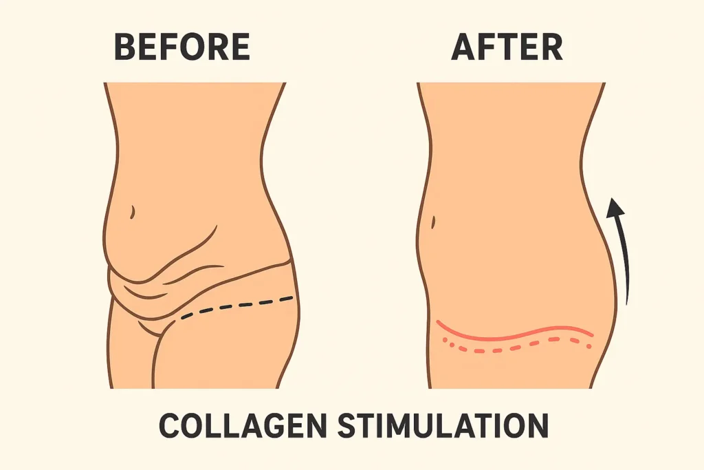 Before and after results for sagging skin after weight loss injections Heath