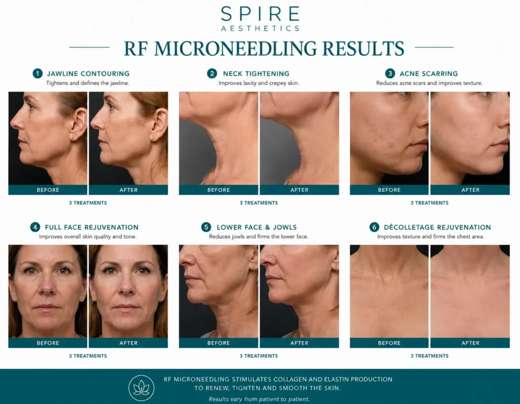 RF Microneedling Skin tightening Heath results