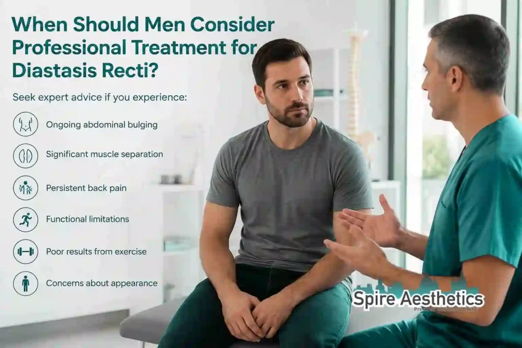 When Should Men Consider Professional Treatment for Diastasis Recti Heath?